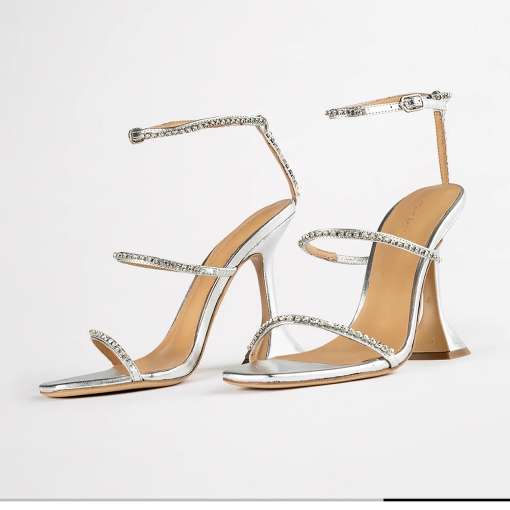 Tony Bianco Silver Shy Heels